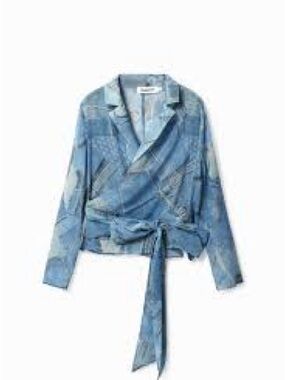 Tie-Waist Patchwork Desigual blouse